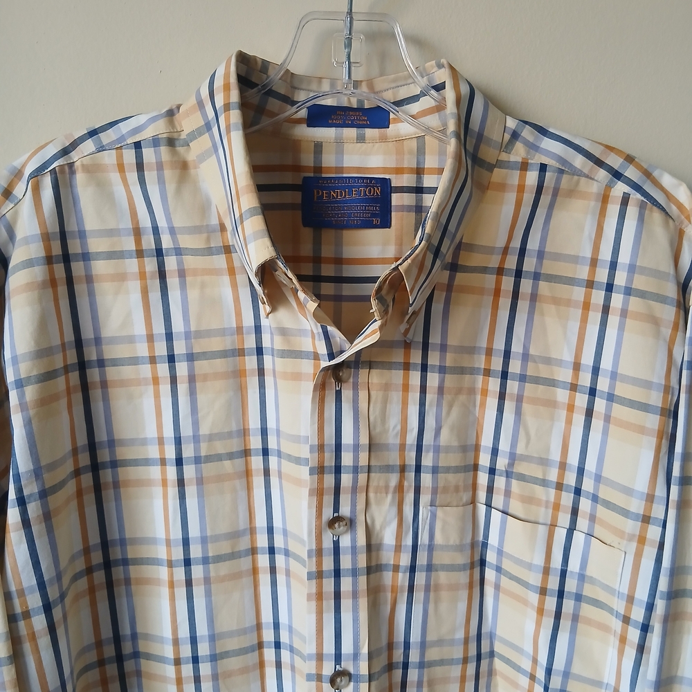 Pendleton Broadway Cotton Burberry Check Plaid Shirt